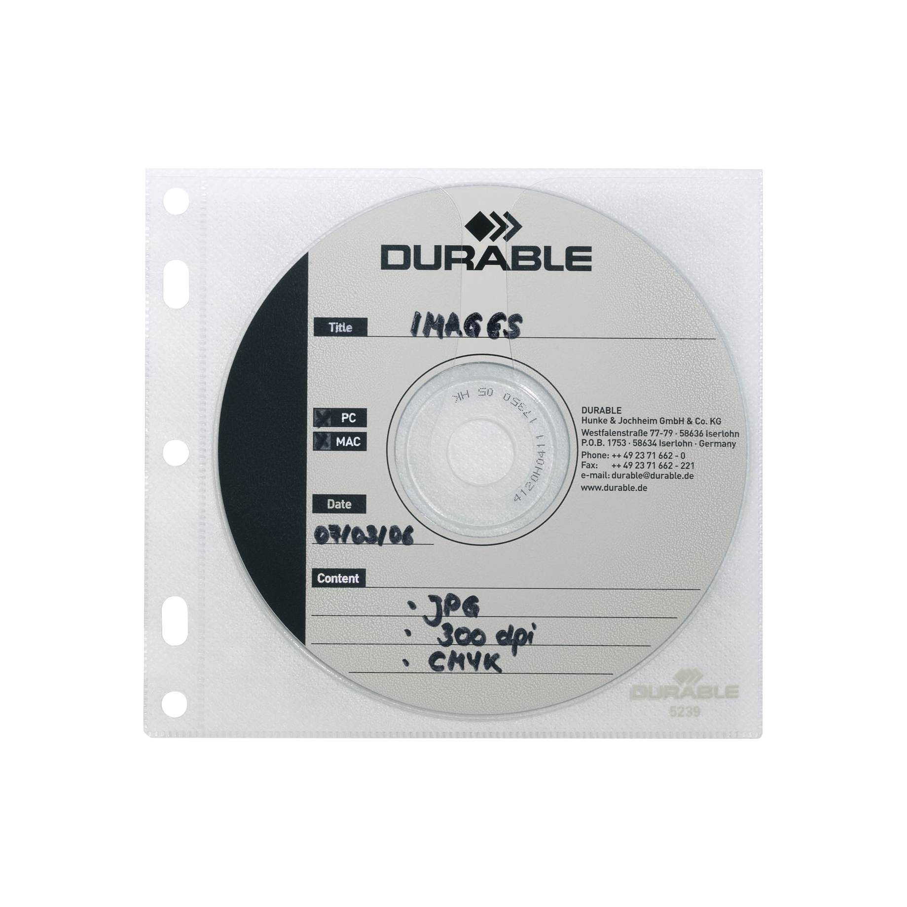 CD/DVD Hülle COVER FILE